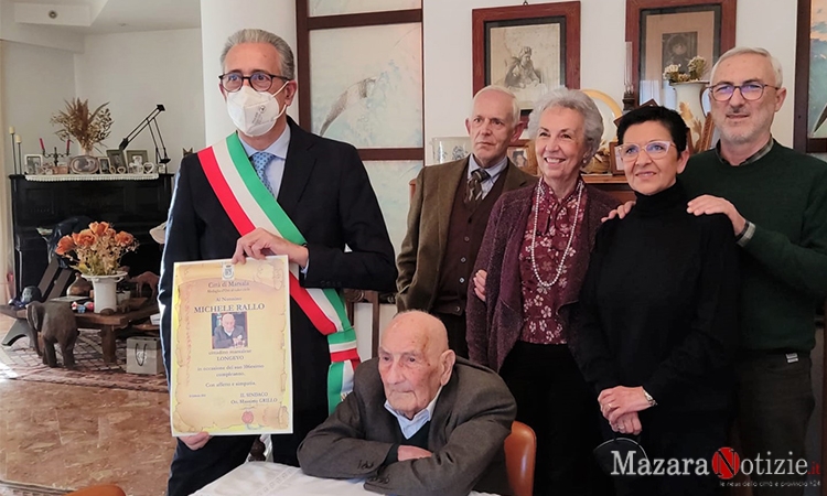 Michele Rallo, 106 anni, è il più longevo cittadino marsalese