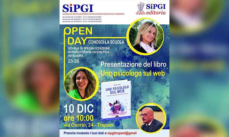 Open Day SiPGI. Domani la presentazione del libro “Uno psicologo sul web” di Claudia Campisi